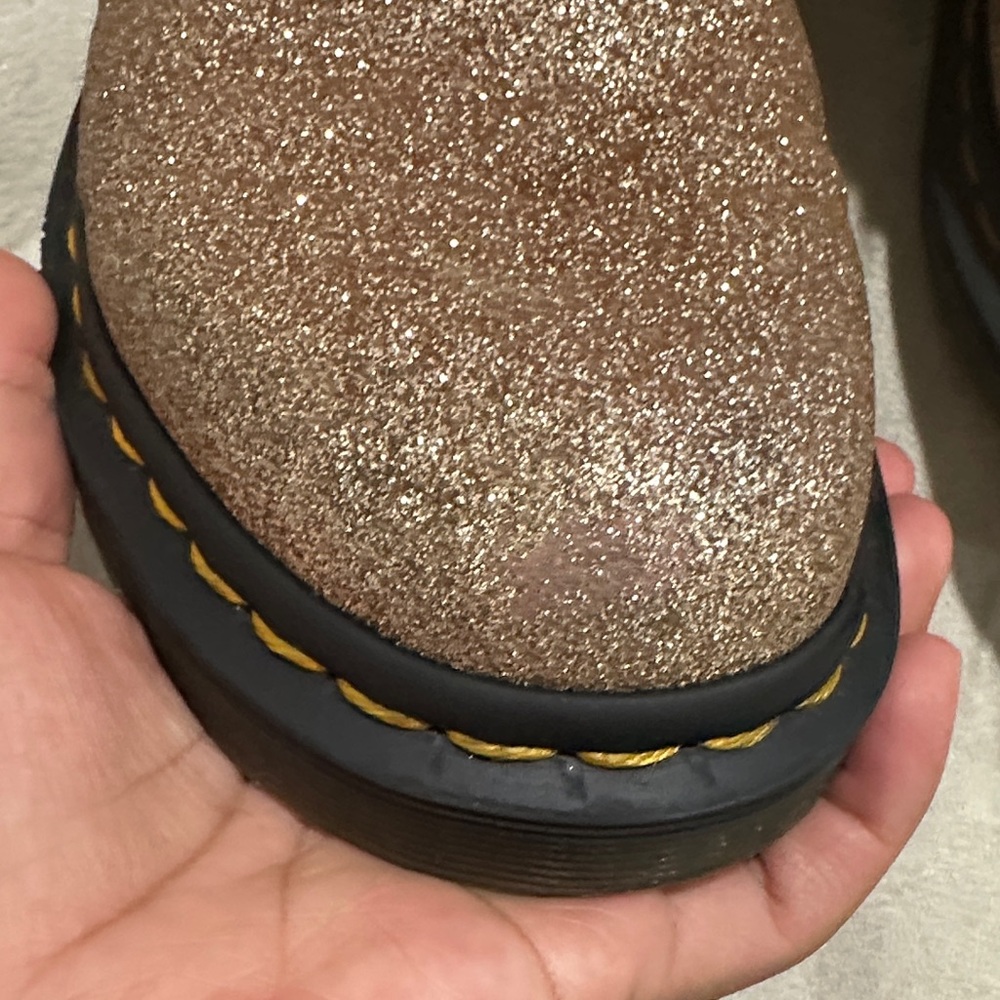 Dr. Martens 1460 Pascal Glitter Gold Combat Boots Us7 - Picture 6 of 16